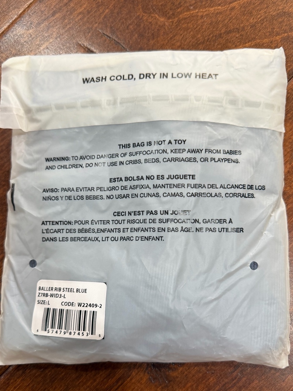Woxer Baller Ribbed Steel Blue Cotton Boxer Briefs NWT SIZE LARGE - Picture 4 of 4